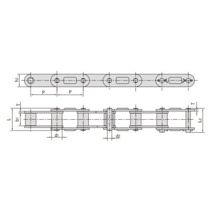 ANSI series CA type steel agricultural chain