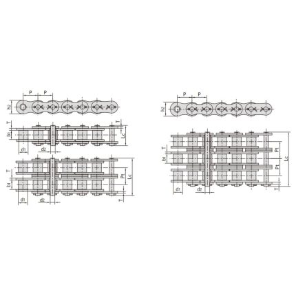 A series cotter pin type short pitch precision roller chain