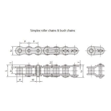 A series short pitch precision roller chain