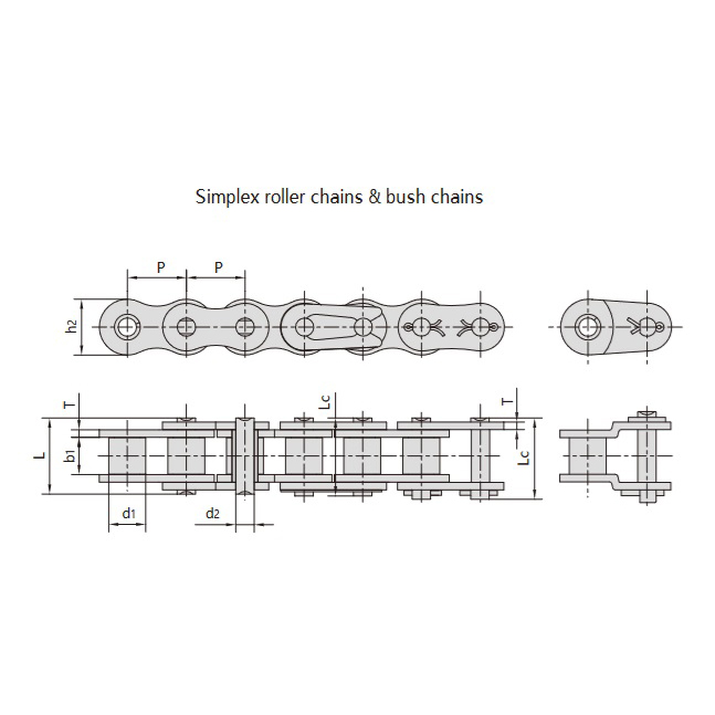 astpprollchain1 A series short pitch precision roller chain