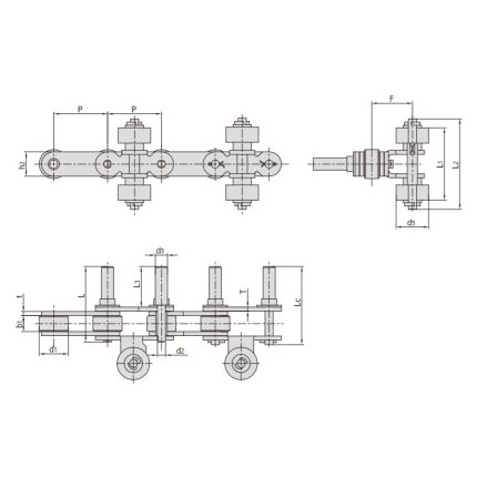 conveyor chain for spraying equipment