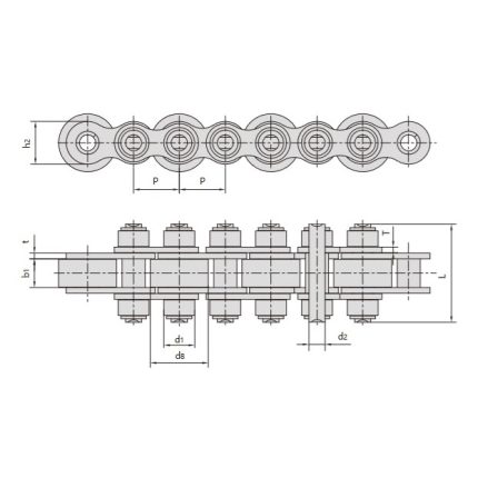 conveyor chains with large rollers