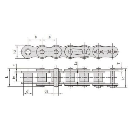 dacromet plated roller chain