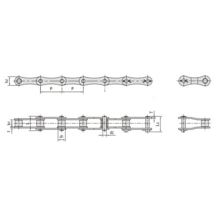 double pitch transmission chain
