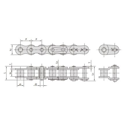 high strength heavy duty short pitch roller chains