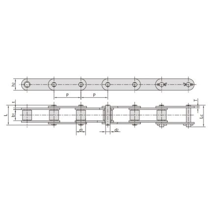 lumber conveyor chain and attachment