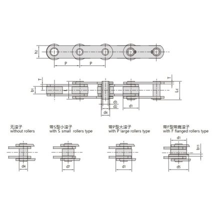 mc series metric hollow pin conveyor chain