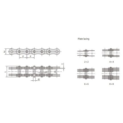 multi plate pin chain