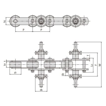 rubber glove conveyor chain