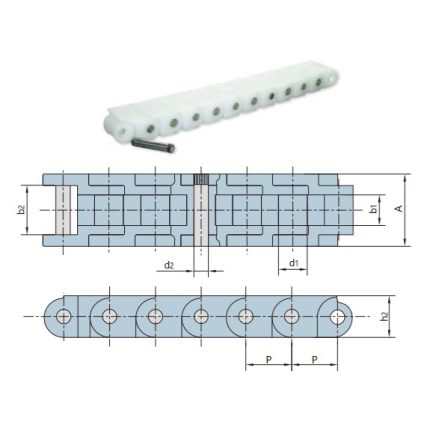 short pitch plastic roller chain