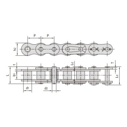 short pitch nickel-plated roller corrosion resistant chain