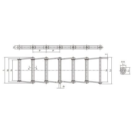 welded construction curved plate chain