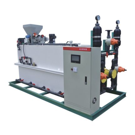 PAC PAM dry powder dosing device