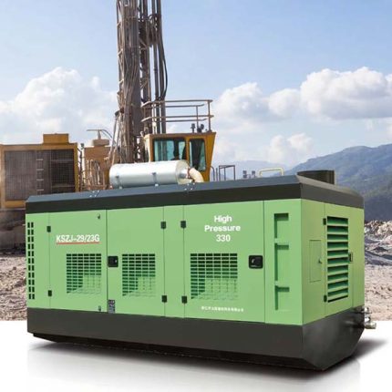 skid mounted diesel rotary screw air compressor