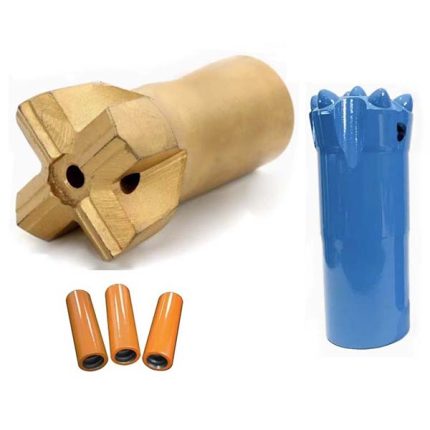 R28 cross and button drill bit