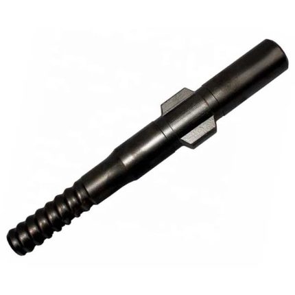 Shank adapter for pneumatic rail-mounted rock drill