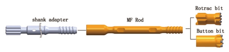 T35 underground mining jumbo drill tools installation diagram