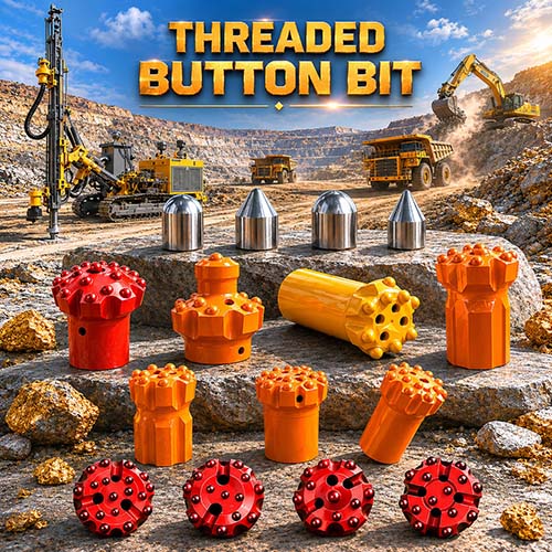 threaded button bit